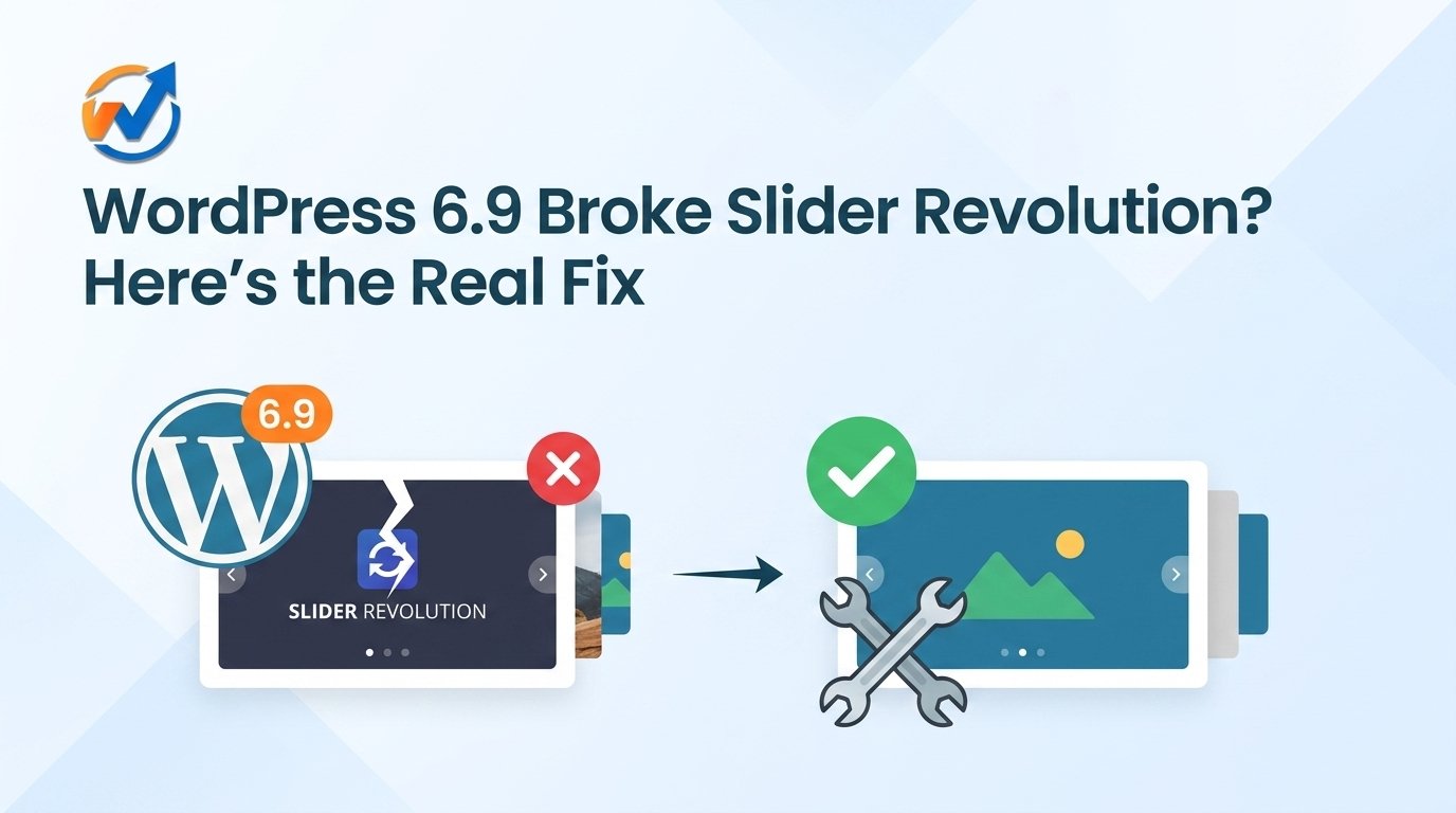 WordPress 6.9 Broke Slider Revolution? Here's the Real Fix